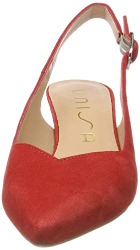 Unisa Joplin_KS, Zapatos de tacón con Punta Abierta Mujer, Rojo (Passion Passion), 38 EU