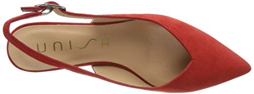 Unisa Joplin_KS, Zapatos de tacón con Punta Abierta Mujer, Rojo (Passion Passion), 38 EU