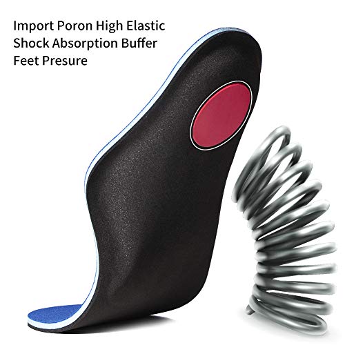 VALSOLE Plantillas Ortopédicas soportes de arco y talones la absorción de choque- para el dolor de talón, pie plano, Fascitis Plantar, dolor de rodilla y espalda (41-42 EU (270mm), blue-v7b)