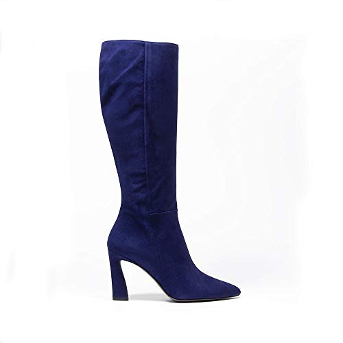 Vanessa Charlize Botas altas de ante azul marino, color Azul, talla 37 EU
