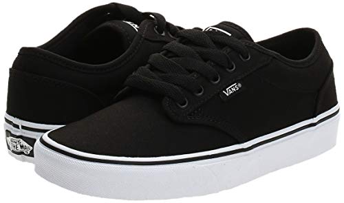 VANS Atwood, Zapatillas Hombre, Negro (Black/White Canvas 187), 47 EU