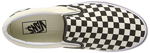 Vans Classic Slip-On, Zapatillas Unisex Adulto, Blanco (White And Black Checker/White), 44.5 EU