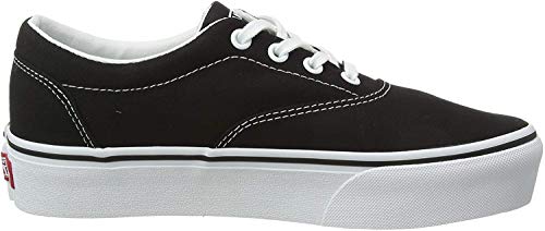 Vans Doheny Platform, Sneaker Mujer, Lienzo Negro Blanco 187, 40 EU