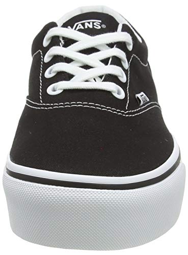 Vans Doheny Platform, Sneaker Mujer, Lienzo Negro Blanco 187, 40 EU