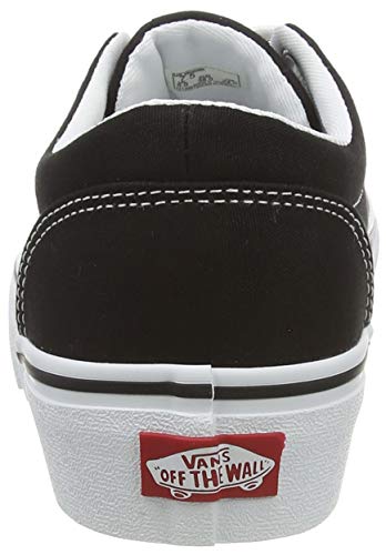 Vans Doheny Platform, Sneaker Mujer, Lienzo Negro Blanco 187, 40 EU