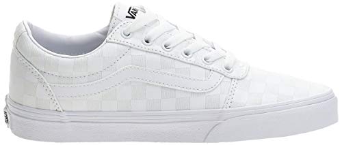 Vans Ward Canvas, Sneaker Mujer, Blanco ((Checkerboard) White/White W51), 37 EU