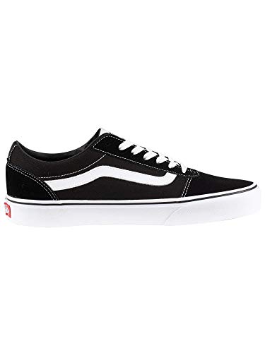 Vans Ward Canvas, Zapatillas Hombre, Negro ((Suede/Canvas) Black/White C4R), 44.5 EU