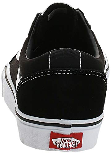 Vans Ward Canvas, Zapatillas Hombre, Negro ((Suede/Canvas) Black/White C4R), 44.5 EU