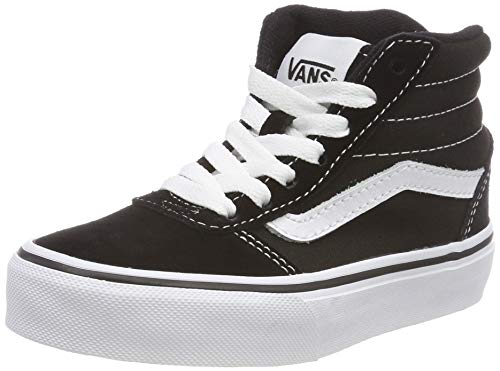 Vans Ward Hi Classic Suede/canvas Zapatillas altas Unisex Niños, Negro ((Suede/Canvas) Black/White Iju) 37 EU