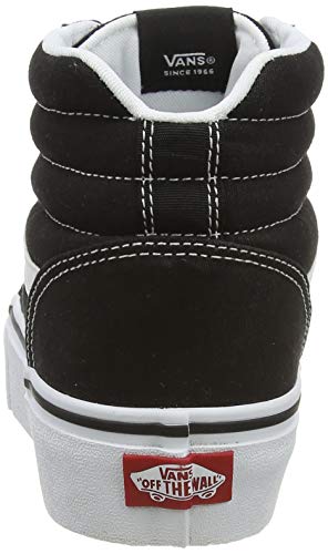 Vans Ward Hi Platform, Sneaker Mujer, Negro ((Canvas) Black/True White 1wx), 36 EU