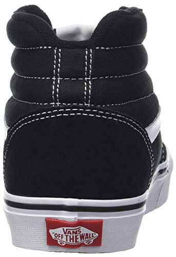 Vans Ward Hi, Sneaker Hombre, Negro ((Suede/Canvas) Black/White C4R), 39 EU