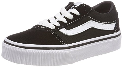 Vans Ward Suede/Canvas Zapatillas, Unisex Niños, Black/White Iju, 36.5 EU