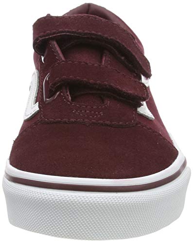 Vans Ward V-Velcro, Zapatillas de Deporte Hombre, Rojo (Suede/Canvas, Port Royale/White U1a), 37 EU