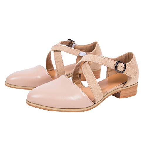 Vectry Zapatos Abotinados Mujer Sandalias Mujer Planas Chanclas Verano Mujer Zapatos De Tacon Mujer Zapato Plano Mujer Verano Zapatos para Mujer Verano Zapatos De Mujer Casual Khaki