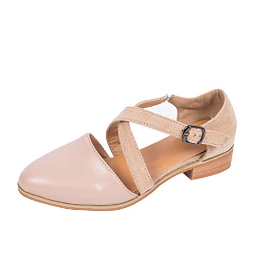 Vectry Zapatos Abotinados Mujer Sandalias Mujer Planas Chanclas Verano Mujer Zapatos De Tacon Mujer Zapato Plano Mujer Verano Zapatos para Mujer Verano Zapatos De Mujer Casual Khaki