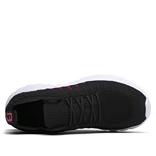 Veluckin Zapatillas Hombre Transpirable Deportivas Tejido de Punto Zapatos Running Hombre Zapatillas para Correr,9003-Negro,41