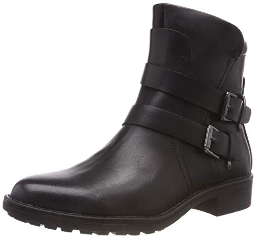 Vero Moda Vmvilma Biker Boot, Botas Estilo Motero Mujer, Negro (Black Black), 37 EU