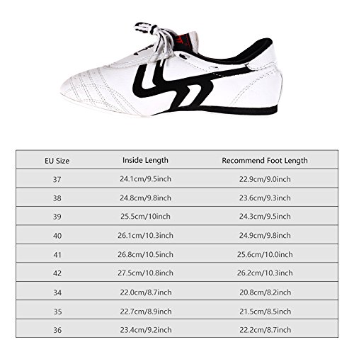 VGEBY1 Zapatos de Taekwondo, Zapatos Ligeros de Boxeo Kung fu Taichi Martial Arts Sneaker para Taekwondo, Boxeo, Kung fu y Taichi(40)