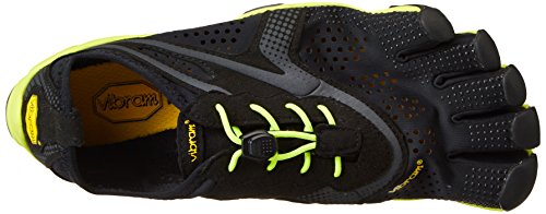 Vibram FiveFingers V-Run, Zapatillas Hombre, Negro (Black/Yellow), 40 EU