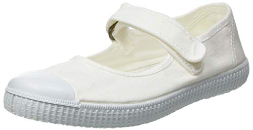 victoria 1915 Puntera Mercedes Lona Tintada, Zapatos Tipo Ballet Unisex Adulto, Blanco, 36 EU