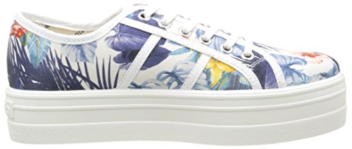 Victoria Basket Flores Y Corazones Plataforma - Zapatillas de deporte Unisex adulto, Blanc (20 Blanco), EU 39