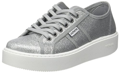 Victoria Basket Glitter, Zapatillas Unisex Adulto, Plateado (Plata), 38 EU