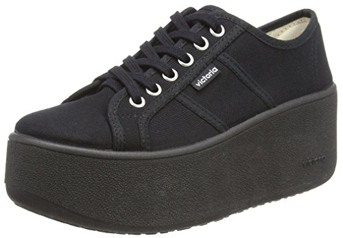 Victoria Basket Lona Plataforma Negra, Zapatillas Unisex Adulto, 39 EU