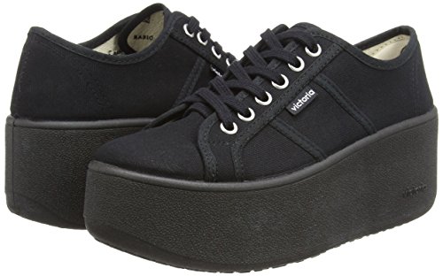 Victoria Basket Lona Plataforma Negra, Zapatillas Unisex Adulto, 39 EU