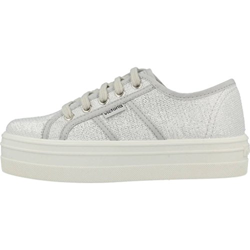 Victoria Basket Tejido Lurex - Zapatillas Unisex Adulto, Plateado (Argent (14 Plata)), 41 EU