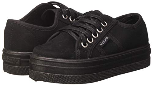Victoria Blucher Antelina Plataforma, Zapatillas para Mujer, Negro, 36 EU