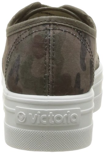 Victoria Blucher Estamp Camuflaje P - Zapatillas de Deporte de Tela para Mujer Verde Vert (Militar) 40