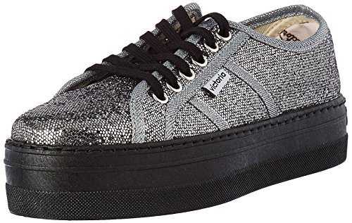 Victoria Blucher Glitter Plataf. - Botas de caño bajo Mujer, Gris (Gris (Antracita)), 39 EU