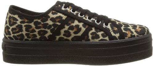 Victoria Blucher Leopardo Plataforma - Zapatillas de Deporte de Tela para Mujer Negro Negro 38