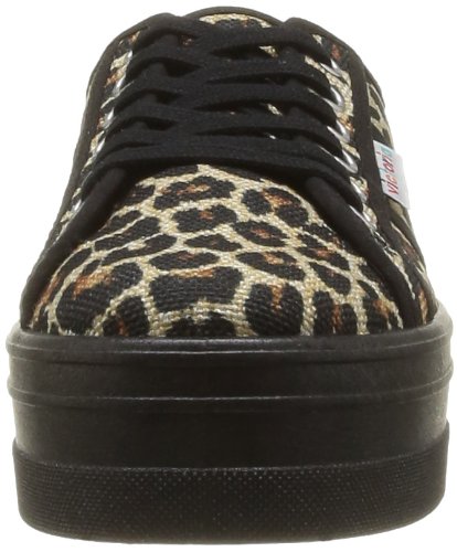 Victoria Blucher Leopardo Plataforma - Zapatillas de Deporte de Tela para Mujer Negro Negro 38