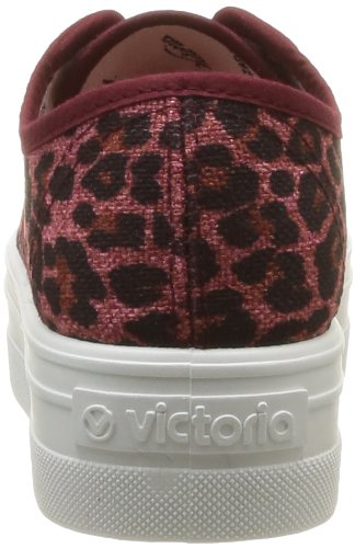 Victoria Blucher Leopardo Plataforma - Zapatillas de Deporte de Tela para Mujer Rosa Rose (Rosa) 39