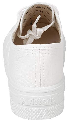 Victoria Blucher Lona - Botas para mujer, Blanco, 36 EU