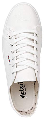 Victoria Blucher Lona - Botas para mujer, Blanco, 36 EU