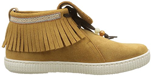 Victoria Botin Flecos Serraje, Botas Desert Mujer, Marrón Cuero, 40 EU