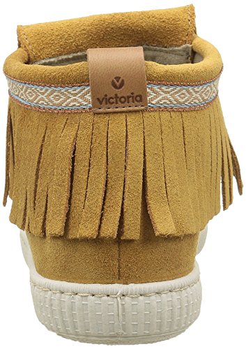 Victoria Botin Flecos Serraje, Botas Desert Mujer, Marrón Cuero, 40 EU