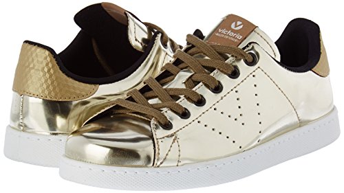 Victoria Deportivo Basket Espejo Metalizado - Botas de caño bajo Mujer, Dorado (Or (Oro)), 36 EU