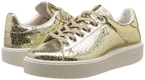 Victoria Deportivo Basket Tejido Metalico, Zapatillas para Mujer, Dorado (Oro), 39 EU