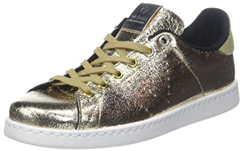 Victoria Deportivo Craquelado, Zapatillas Unisex Adulto, Dorado (Platino 594), 36 EU