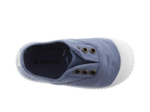victoria Plano VICTORIA 1915 Inglesa ELÁSTICO Lona Tintada 106627-KIDS para Unisex-niños Azul 26