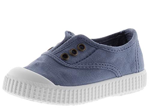victoria Plano VICTORIA 1915 Inglesa ELÁSTICO Lona Tintada 106627-KIDS para Unisex-niños Azul 26