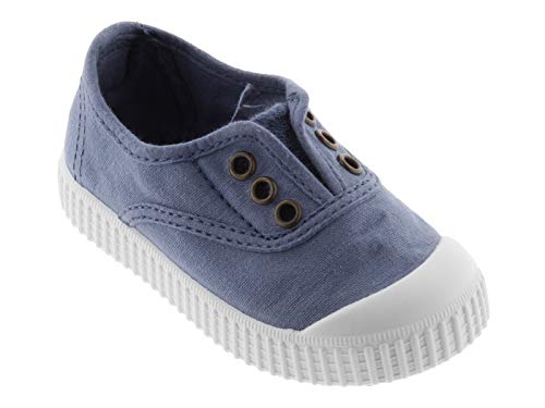 victoria Plano VICTORIA 1915 Inglesa ELÁSTICO Lona Tintada 106627-KIDS para Unisex-niños Azul 26