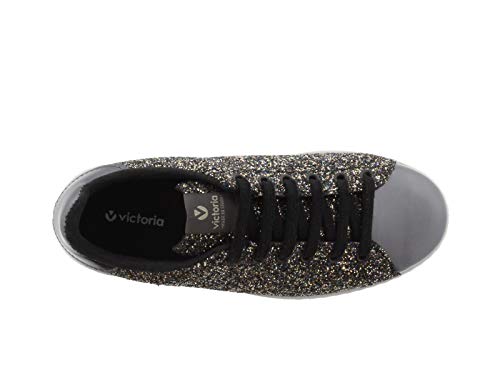 victoria Plano VICTORIA Tenis Glitter 112558-WOMEN para Mujer Antracita 39