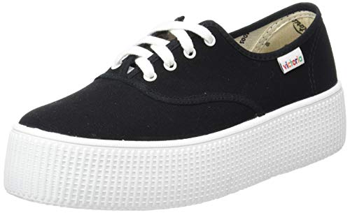 victoria Plataforma VICTORIA 1915 Doble Lona 1116100-WOMEN para Mujer Negro 36