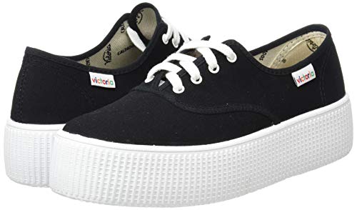 victoria Plataforma VICTORIA 1915 Doble Lona 1116100-WOMEN para Mujer Negro 36