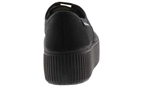 victoria Plataforma VICTORIA 1915 Doble Lona Piso Negro 1116101-WOMEN para Mujer Negro 39