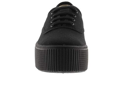 victoria Plataforma VICTORIA 1915 Doble Lona Piso Negro 1116101-WOMEN para Mujer Negro 39